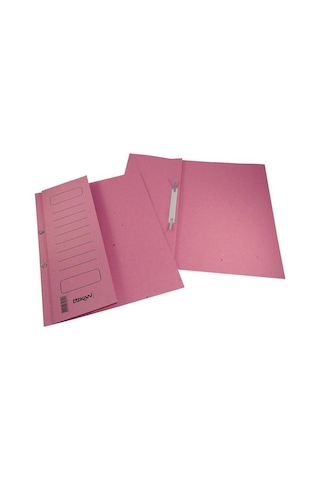 Özkan Yarım Kapak Karton Dosya Pembe Kapsüllü 1 Paket 50 Adet
