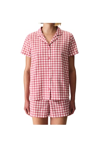 Penti Gül Kurusu Pink Gingham Gömlek Şortlu Pijama Takımı