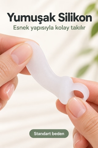 Ayak Serçe Parmak Bunyon Koruyucu Silikon Makaralı 2li Set