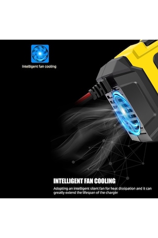 Tongxida 12v 6a Motosiklet Akü Şarj Cihazı, Sarı, Avrupa Standartı, 100-240v Giriş, 2-150ah Kapasite