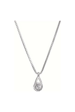 Niş Tasarım Gözyaşı Şekli Kolye Takı Gümüş