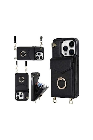 Bloomnest Cbtx İphone Uyumlu 14 Pro Halka Tutucu Kılıfı - Rfıd Yuva Ve Uzun Kordon Diğer