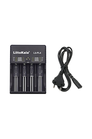 Geeksen "liitokala Akıllı 4 Slotlu Şarj Cihazı - 18650/26650/aa/aaa İçin Evrensel Hızlı Şarj"