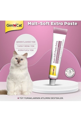 Gimcat Malt-Soft Extra Tüy Yumağı Önleyici Kedi Macunu 3 x 20 G
