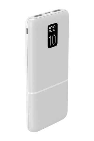 Led Ekranlı Slim 10000mah Powerbank Taşınabilir Şarj Cihazı Type-c / 2 Usb / 3 Port Çıkış / Output 2.1a Beyaz BEYAZ
