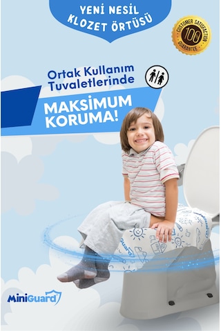 MiniGuard Tek Kullanımlık Klozet Örtüsü - 7'li Paket - Klozet Kapak Örtüsü