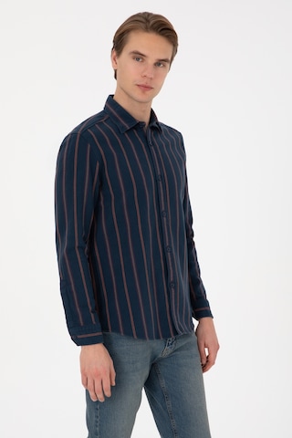 U.s. Polo Assn. Erkek Lacivert Gömlek Desenli 50308398-vr033