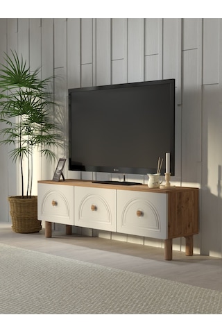 Bohem Tarz 135cm 3 Kapaklı Mdf Kapak Tv Ünitesi Çam