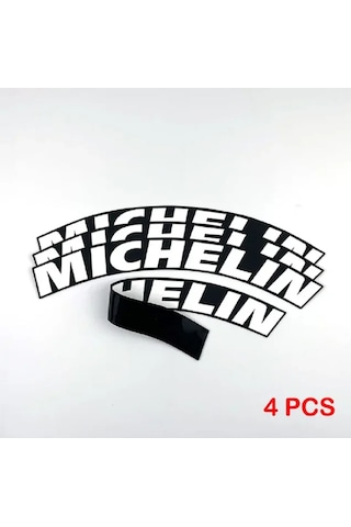 Lastik Yazısı / Araba Lastik Yazısı / Tire Text Michelin 4 Lü Set + Yapıştırıcı+zımpara