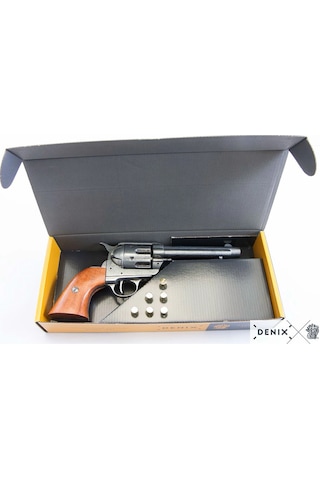 Denix Dekoratif Replika Revolver Cal.45 Peacemaker 5½ , With 6 Bullets, Usa 1873