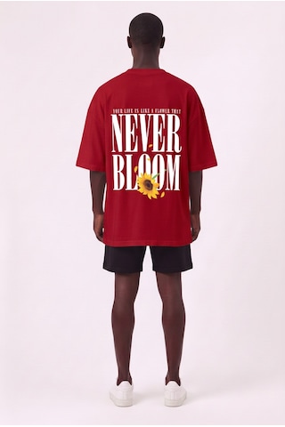 Blow Up Life Kırmızı Oversize Erkek T-shirt 11251 SİYAH
