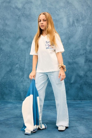 Defacto Paperbag Kargo Geniş Paça Jean Pantolon Kız Çocuk E5883A825AU Mavi