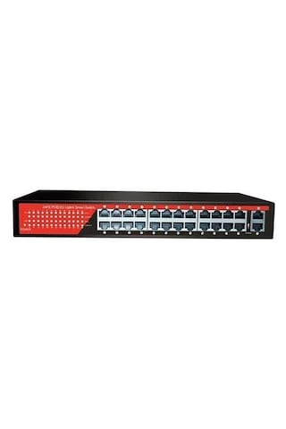 Ezcool EZ-24PSF 24xFE+2xGE Yönetilemez Poe Switch 320W
