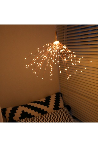 Symbee Güneş Enerjili Bakır Telli 200 Led Atışık Işıklı, Bahçe Ve İç Mekan Noel Dekorasyon Lambası, Sıcak Beyaz Işık Diğer