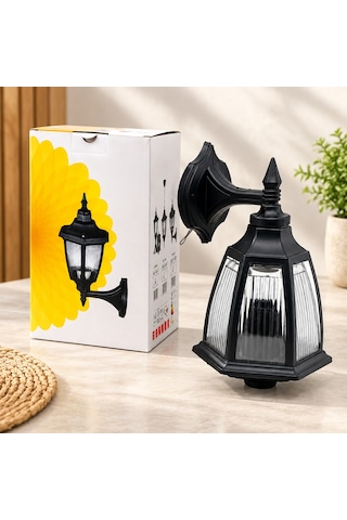 E27 Duvar Aplik Bahçe Balkon Sokak Lambası Ip44 60w Siyah Diğer