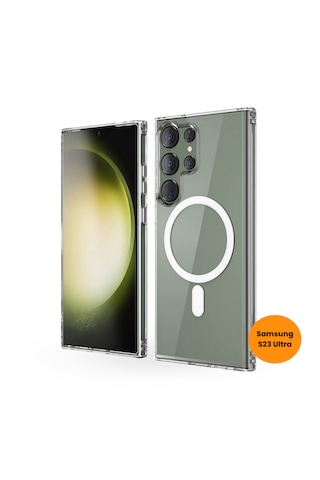 Teknoway Samsung S23 Ultra Magshield Kılıf Şeffaf