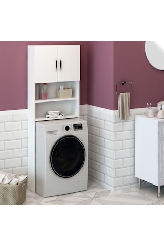 Lange Çamaşır Makinesi Dolabı Beyaz