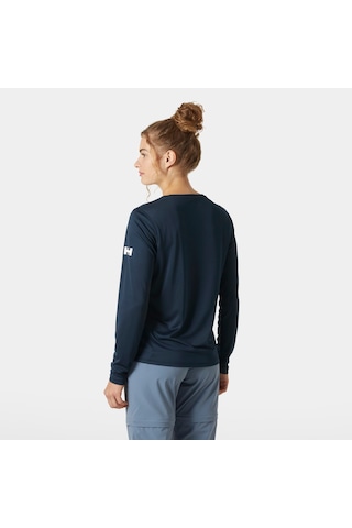 Helly Hansen W Hh Tech Crew Ls 2.0 Uv Üst Kadın Sweatshirt-32404 Lacivert