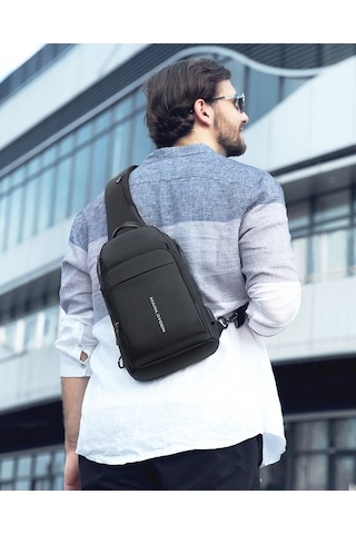 Mark Ryden Erkek Usb Çok Fonksiyonlu Tote Çanta. Siyah