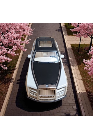 Metal Araba Çek Bırak Rolls Royce Krem Sesli Ve Işıklı Diğer