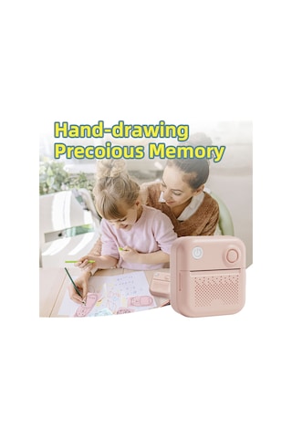 Yunboo D3 58mm Termal Yazıcı - Bluetooth, 200dpı, Aı Portre, 1200mah Pil - Beyaz + 15mm Etiket 5 + Renkli Kağıt 3 + Kalem 12