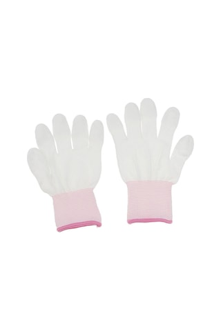 Homyl Beyaz Naylon Örme Pu Kaplamalı Muayene İş Eldivenleri S