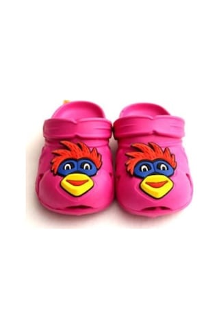 Kız Çocuk Pembe Hayvan Figürlü Kaymaz Taban Burnu Kapalı Sandalet Pembe