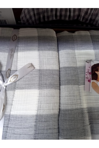 Hobby Müslin Yatak Örtüsü Takımı 240 X 260 Cm 2 Adet Yastık Kılıfı 50 X 70 Cm Antrasit