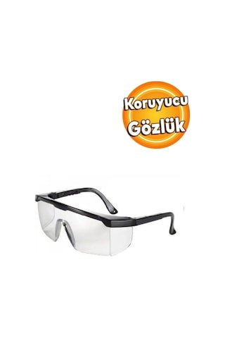 5 Adet Koruyucu Iş Gözlüğü Şeffaf İş Güvenlik Gözlüğü