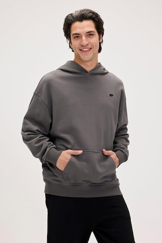 Bad Bear Drake Hoodie Os Asphalt Erkek Gri Kapüşonlu Sweatshirt 001