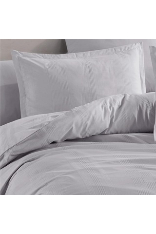 Clasy Ranforce Tek Kişilik Nevresim Takımı Unita Açık Gri