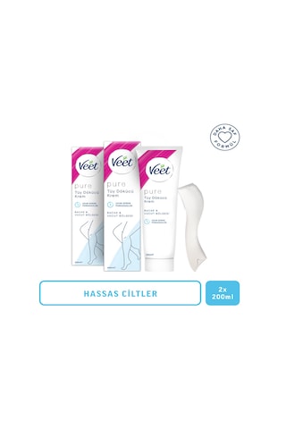 Veet Pure Hassas Ciltler Tüy Dökücü Krem 2 x 200 ML