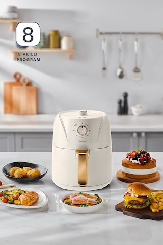 Homend Airfryday 2504H 8 Farklı Programlı, Yağsız Fritöz 4.3 Litre Airfryer
