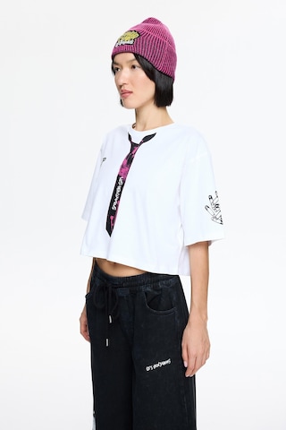 Les Benjamins Les Benjamıns Crop Oversızed Tee 005 M Beyaz