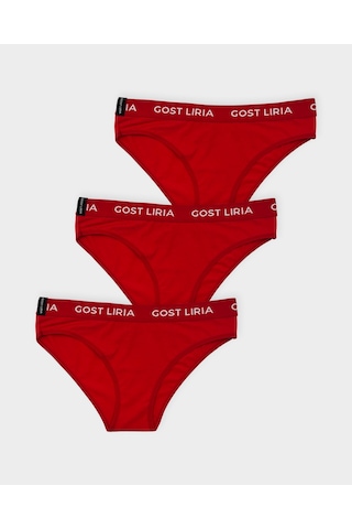 Gost Liria Crimson Kadın Slip 3 Lü Paket - Kırmızı Kırmızı