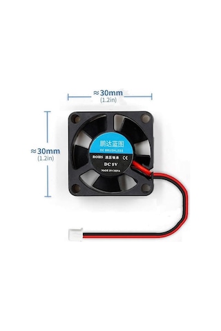 Dc 5v Fan 30x30mm 3x3cm 0,2a 1800 Rpm Raspberry Pı 3 Pı 2 Ras 3