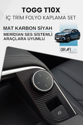 Togg T10x Uyumlu İç Trim Folyo Kaplama Set Meridianlı Uyumlu