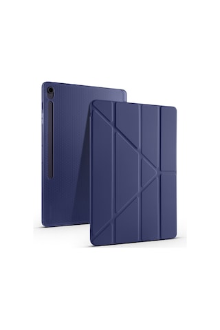 Adige Samsung Galaxy Uyumlu Tab S10 Fe Plus Kılıf Tri Folding Kalem Bölmeli Standlı Standlı Kapak