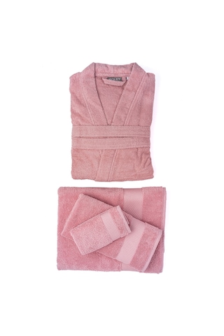 Soley Minerva %100 Doğal Pamuklu 3'Lü Havlu Seti Gül Kurusu Gülkurusu