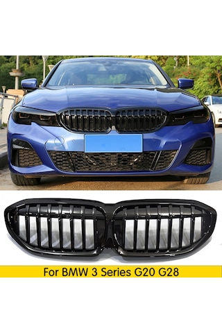 Bmw 3 Serisi G20 Piano Black Ön Panjur M3 Izgara Böbrek