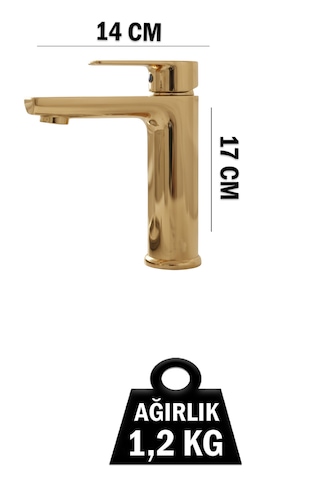 5512-1 Lavabo Bataryası Sabit Banyo Lavabosu Musluğu Musluk Armatür Beyaz Siyah Gold Krom Renkler Gold