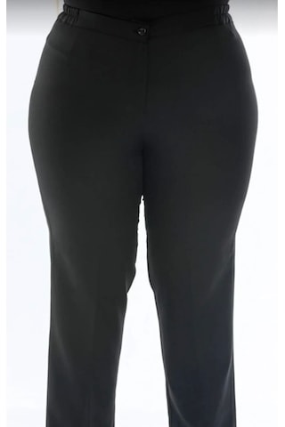 Ece Giyim Yanlardan Lastikli Büyük Beden Pantolon Plt98 Siyah