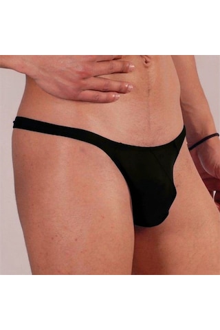 Erkek Fantezi Giyim Transparan String Hf140519 Siyah