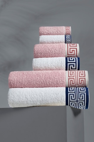 Veramoni Leonie Model 6'li Banyo Seti Beyaz-pudra