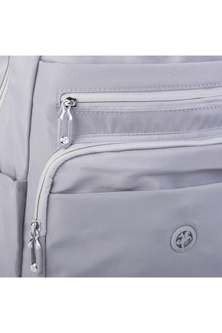 Nas Bag Unisex Büyük Boy Çok Gözlü Su Geçirmez Sırt Çantası Gri
