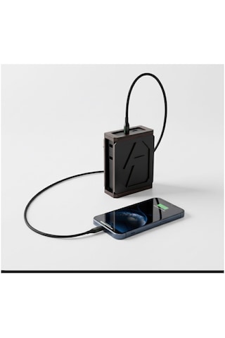 10.000 Mah Şarjmatik Dijital Göstergeli Dahili Power Bank 22.5w Kafe & Restorant Hızlı Şarj Seti Siyah