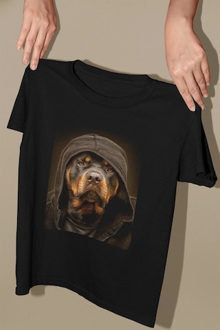 Tarzsokak Rottweiler Köpek Baskılı Oversize