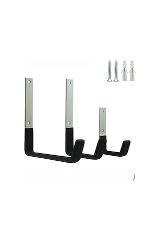 Youtek Küçük Boy Galvanizli Kaymazsız L-şekilli Duvar Kanca - 15 Kg Yük Kapasitesi, Oturma Odası/garaaj İçin Diğer