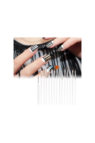 Yifomall 15'li Profesyonel Tırnak Fırçası Seti - Manikür Ve Pedikür İçin Çok Amaçlı Fırçalar