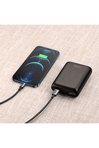Ugreen Lightning To Usb-c 3a Pd Mfi Sertifikalı Örgülü Hızlı Şarj Kablosu 1 M Siyah